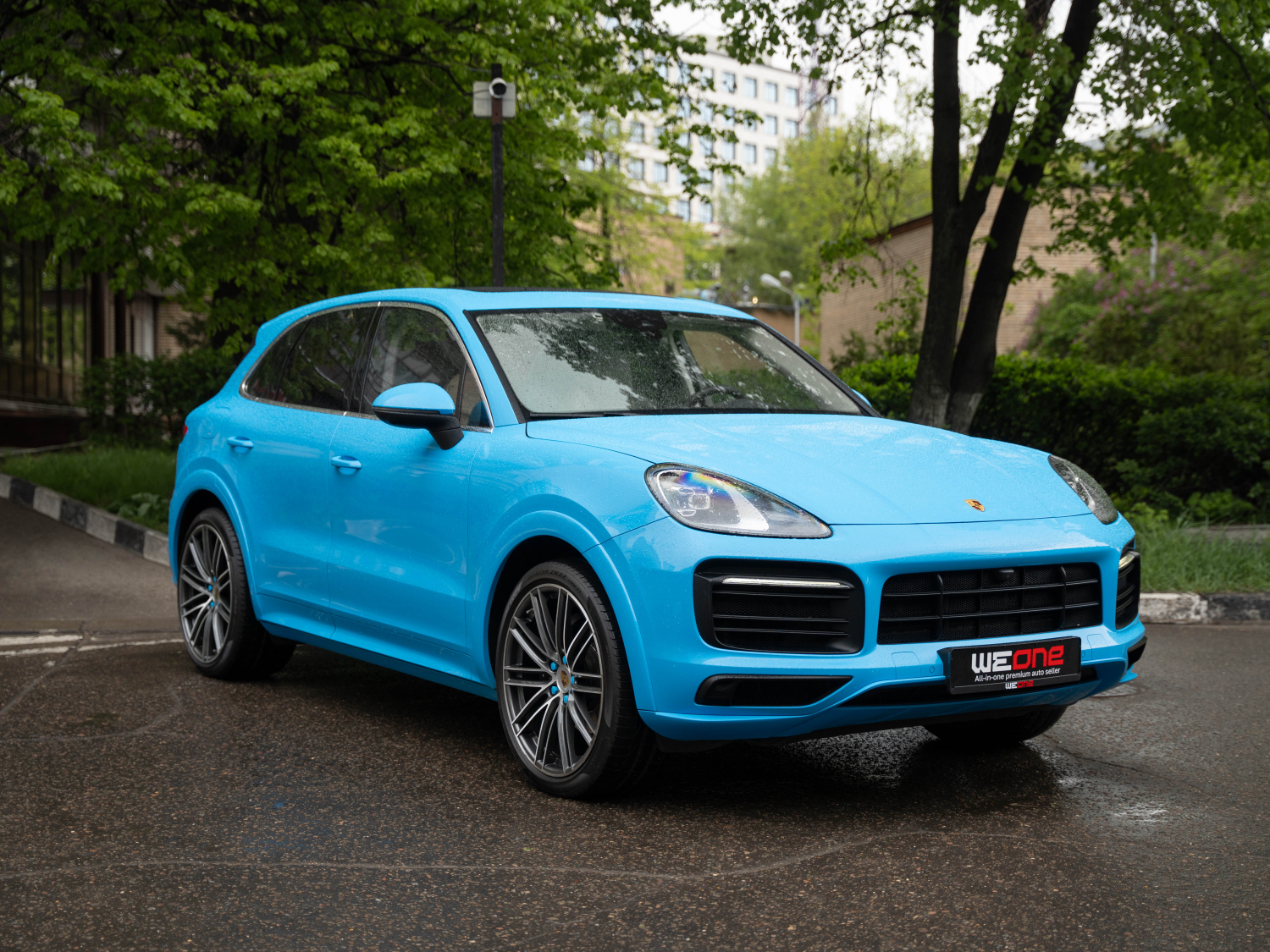PORSCHE CAYENNE 2018 голубой PORSCHE CAYENNE 2018 голубой